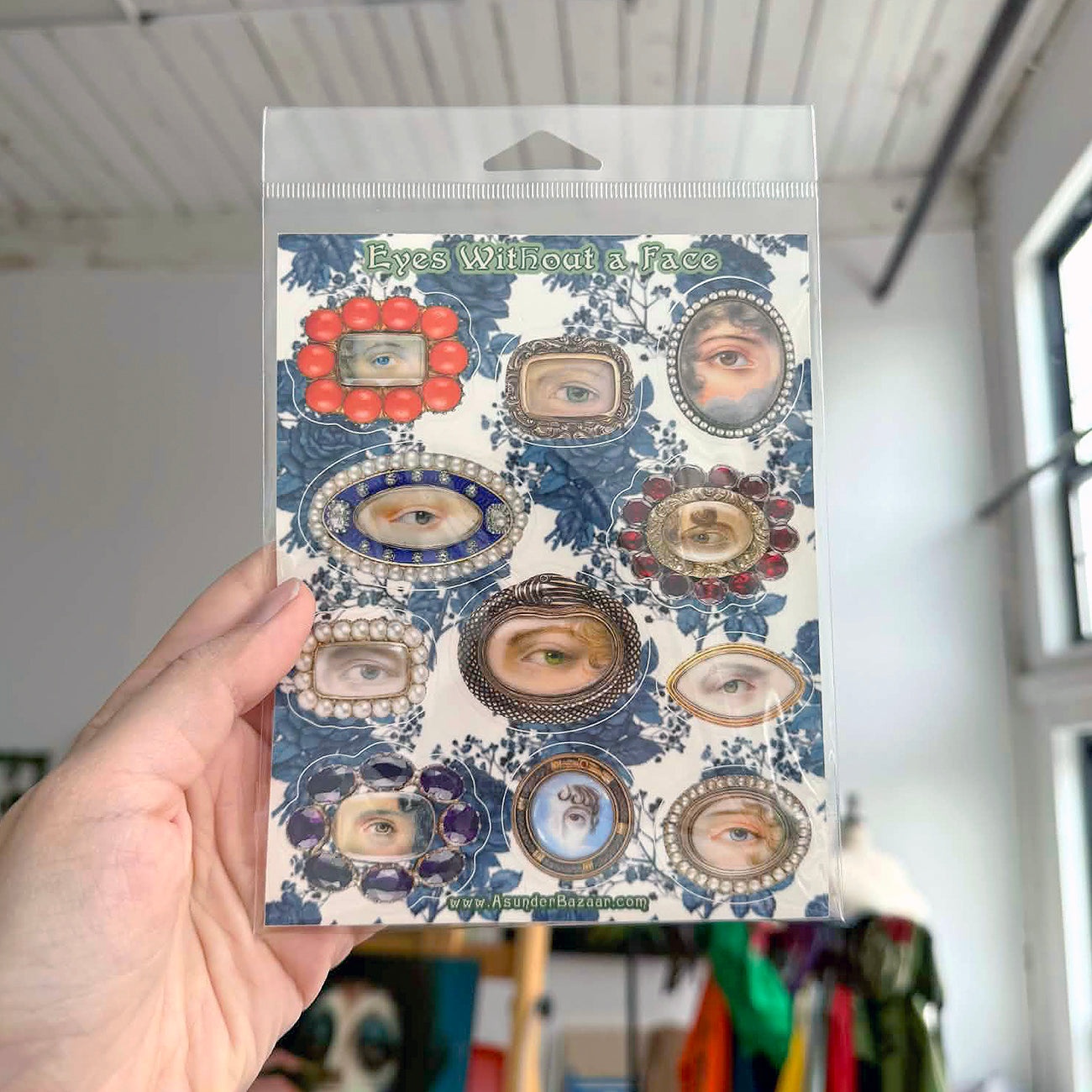 Eyes with a Face Lovers Eye Translucent Vinyl Sticker Sheet