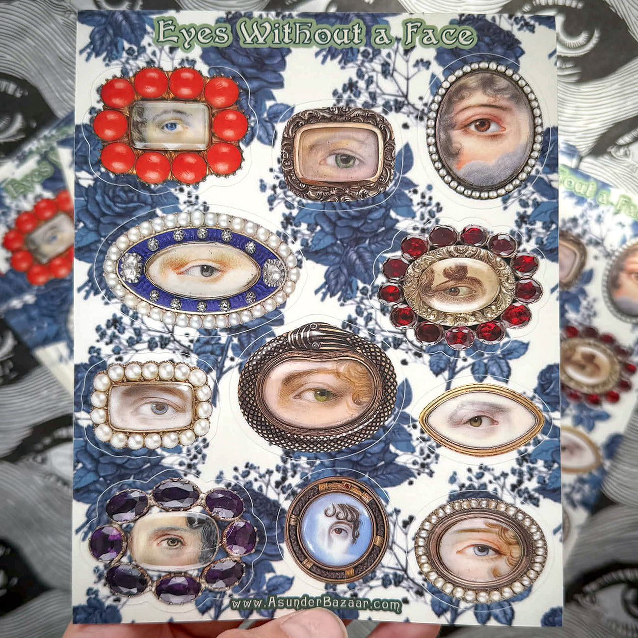 Eyes with a Face Lovers Eye Translucent Vinyl Sticker Sheet