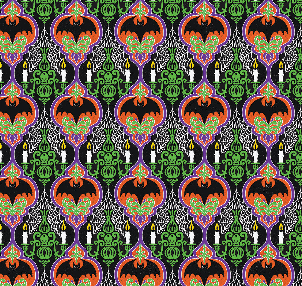 Halloween Ogee Wrapping Paper 3 Sheet Roll