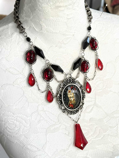Vlad the Impaler Beaded Chain Statement Necklace
