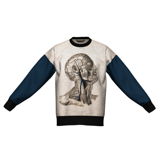 M STOCK AND READY TO SHIP Anatomical Boyfriend Oversized Crewneck Sweater Unisex Relaxed Fit Graphic Pullover