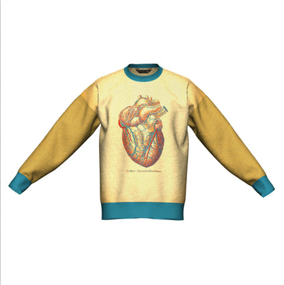 PRE-ORDER Anatomical Heart Oversized Crewneck Sweater Unisex Relaxed Fit Graphic Pullover