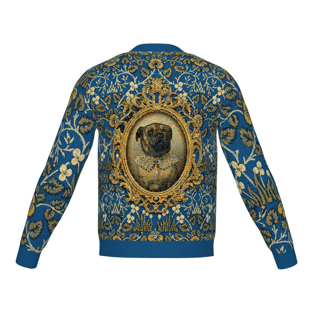 PRE-ORDER Double-Sided Baroque Dog and Cat Crewneck Sweater Unisex Classic Fit Graphic Pullover