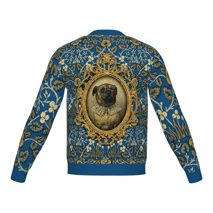 PRE-ORDER Double-Sided Baroque Dog and Cat Crewneck Sweater Unisex Classic Fit Graphic Pullover