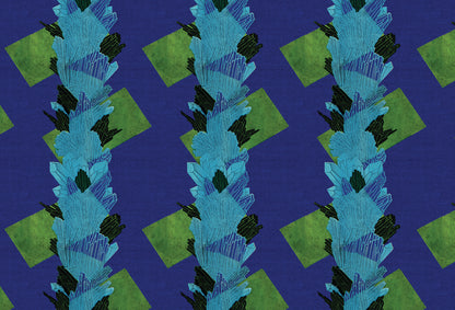 Abstract Art Deco Crystal Geometric Cool Tone Wrapping Paper 3 Sheet Roll