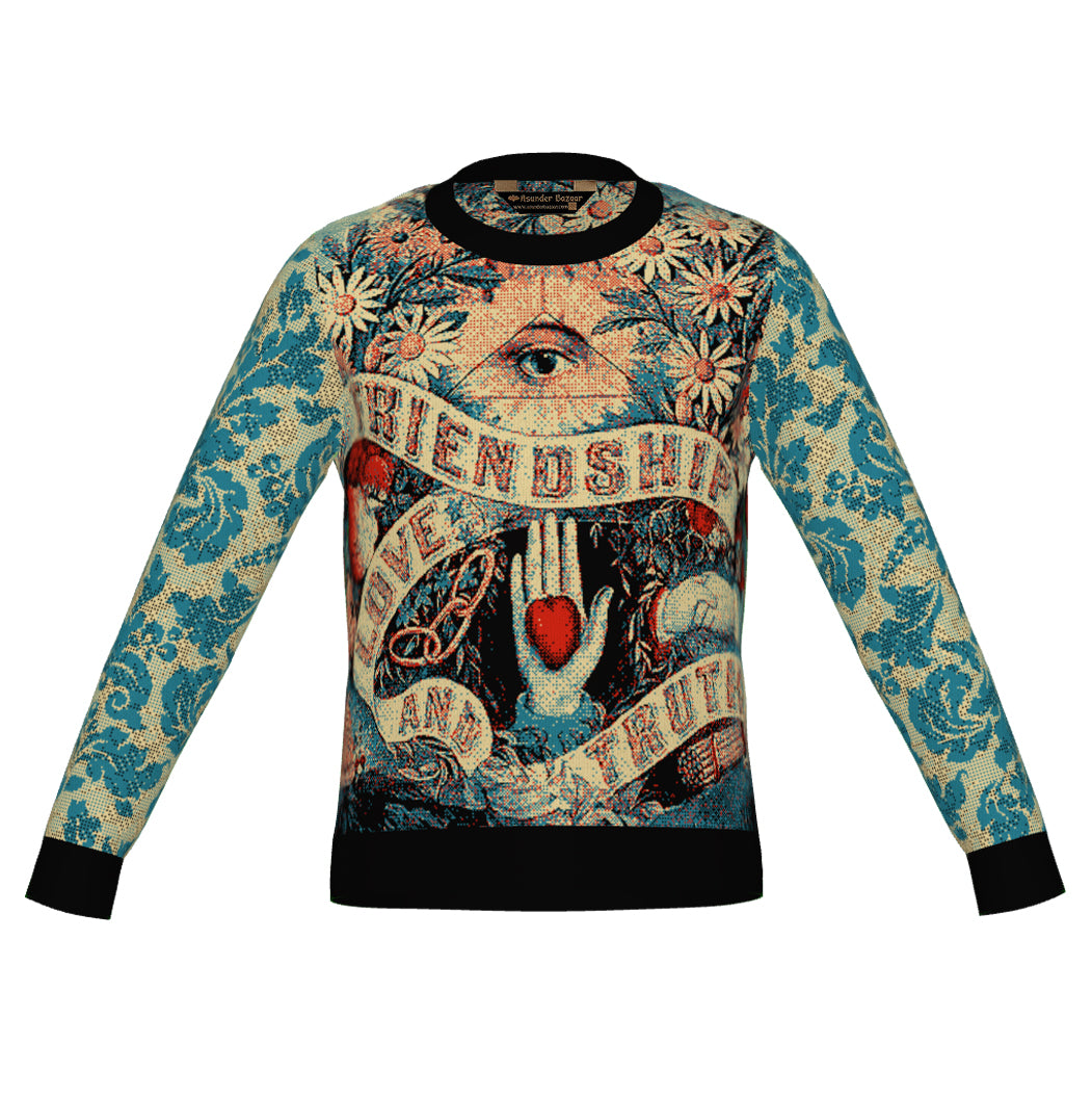 PRE-ORDER Friendshop Love & Truth Crewneck Sweater Unisex Classic Fit Graphic Pullover