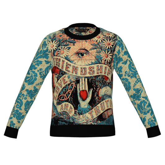 PRE-ORDER Friendshop Love & Truth Crewneck Sweater Unisex Classic Fit Graphic Pullover