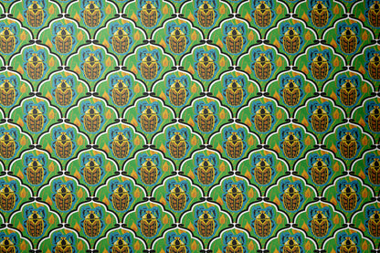 Art Deco Beetle on Green Wrapping Paper 3 Sheet Roll