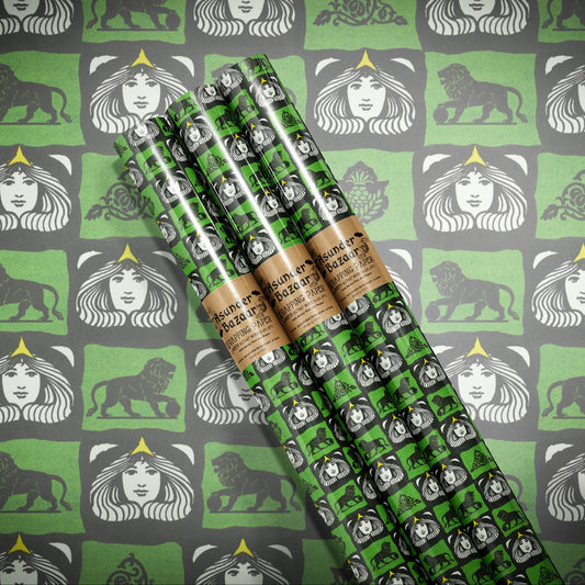 Verte Nouveau Wrapping Paper 3 Sheet Roll
