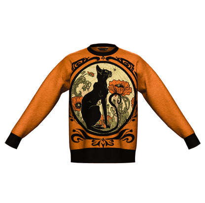 M IN STOCK AND READY TO SHIP Chat Noir in Autumn Oversized Crewneck Sweater Unisex