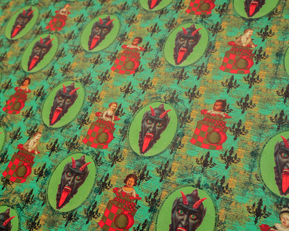 Krampus and Children Wrapping Paper 3 Sheet Roll