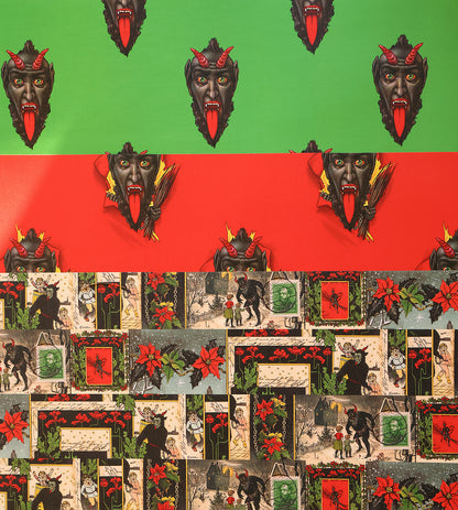 Krampus Set Wrapping Paper 3 Sheet Roll