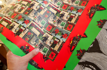 Krampus Set Wrapping Paper 3 Sheet Roll