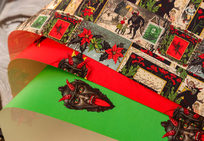 Krampus Set Wrapping Paper 3 Sheet Roll