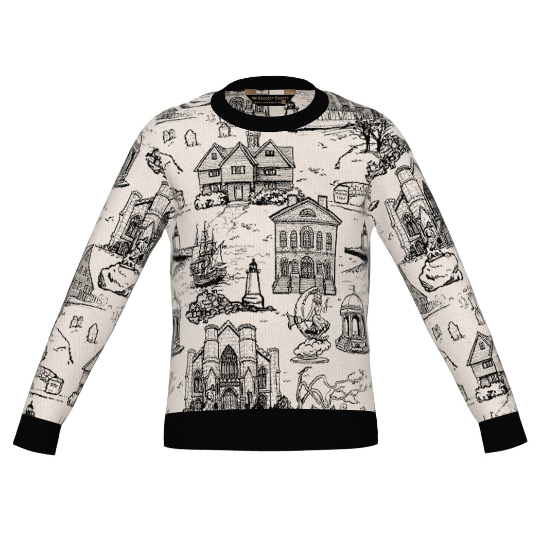 PRE-ORDER Salem Toile Crewneck Sweater Unisex Classic Fit Graphic Pullover