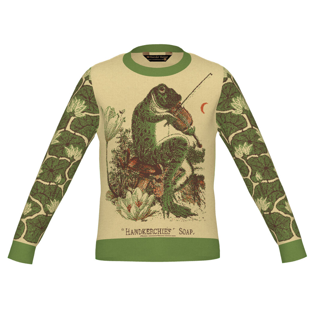 PRE-ORDER Vintage Frog Crewneck Sweater Unisex Classic Fit Graphic Pullover