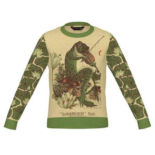PRE-ORDER Vintage Frog Crewneck Sweater Unisex Classic Fit Graphic Pullover
