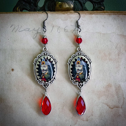 Vlad the Impaler Red Drop Earrings