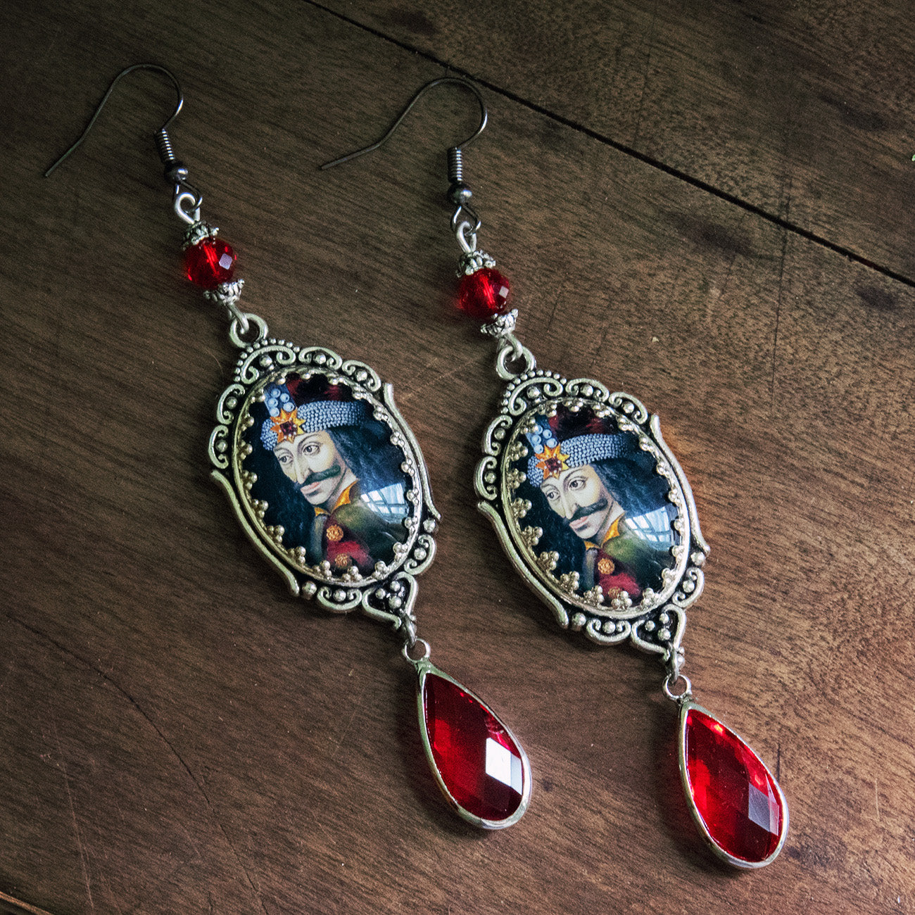 Vlad the Impaler Red Drop Earrings