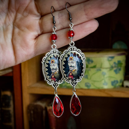 Vlad the Impaler Red Drop Earrings