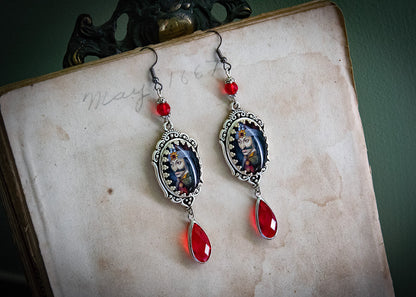 Vlad the Impaler Red Drop Earrings